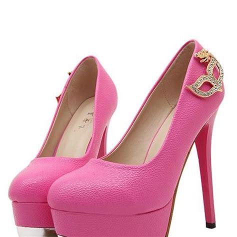Sexy Pink Rhinestone Embellished High Heels Fashion Shoes On Luulla
