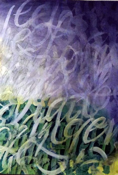 Detail Of Calligraphy With Acrylic Paint On Paper Acrylic Painting On