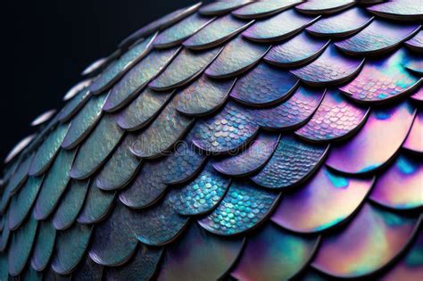 Abstract Art Of Dragon Skin In Seamless Iridescent Fantasy Scales