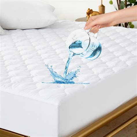hos linens mattress protector waterproof full size mattress pad soft quilted fitted bed cover
