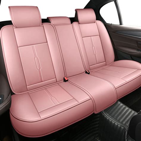 Pink Leather Car Suv Seat Covers Universal 5 Seats Front Rear Full Set Cushions Ebay