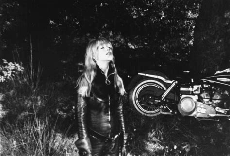 Vintage Photographs Of Marianne Faithfull Driving A Harley Davidson In The Girl On A Motorcycle