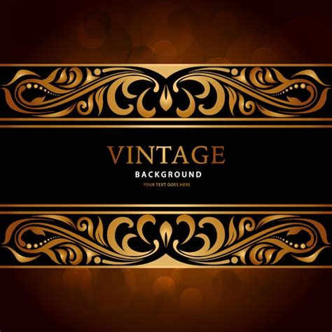 Luxury Vintage Ornament Background Free Vector