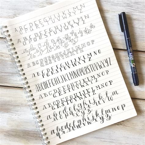 Hand Lettering Alphabet Fonts Lettering Guide Handwriting Alphabet
