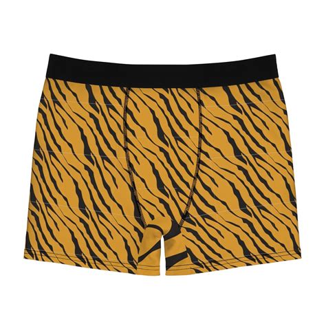 Underwear Black Yellow Tiger Head Animal King Men Underwear Boxer