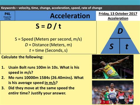 Calculating Acceleration Teaching Resources