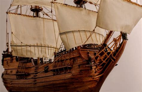 Model Of The Merchant Ship Fluyt Of 17th Century