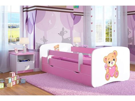 Pink Toddler Girl Bed Kids Bed Junior Childrens Single Bed With