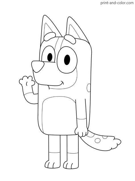 Bluey Coloring Pages Print And
