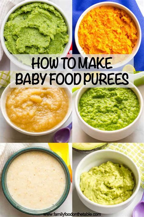 How To Make Homemade Baby Food Purees Baby Food Recipes Baby Puree