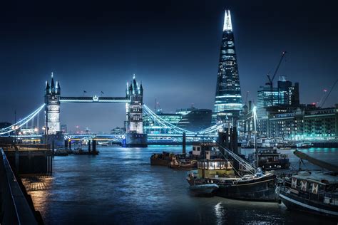 2048x1367 City Cityscape Night Lights London London Bridge River
