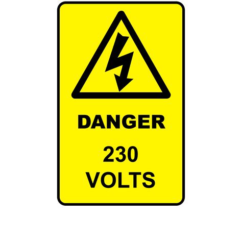Large Danger 230 Volts Voltage Labels Label Bar