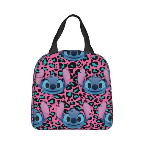 Disney Lilo And Stitch Insulated Lunch Bag Portable Cartoon Lunch Container Thermal Bag Tote Lunch