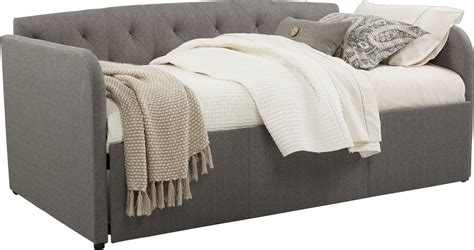 Lanie Gray Tufted Daybed Daybed With Trundle Bed Daybed Room Daybed