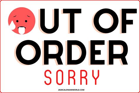 Free Out Of Order Sign Printable Printable Word Searches