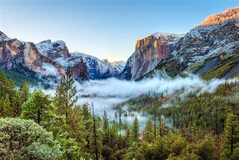 Nature Landscape Mountain Yosemite National Park Usa