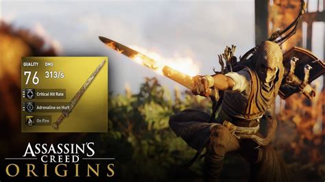 Assassin S Creed Origins Best Weapon Hepzefa S Burning Sword Best