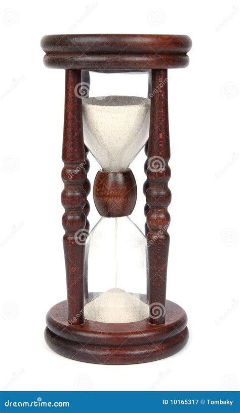 Wooden Retro Hourglass Stock Image Image Of Glass Isolated 10165317