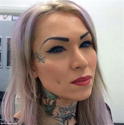 Eye face tattoo ideas for females. London tattoo artist risks blindness to get her eyeballs ...
