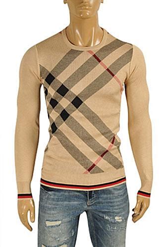 Mens Designer Clothes Burberry Mens Round Neck Knitted Sweater 223
