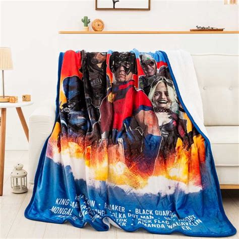 Suicide Squad 2 Poster Oversized Silk Touch Sherpa Throw Blanket