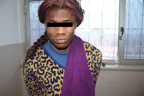 reactions as nigerian man disguises as a woman to escape after killing a foreigner photo