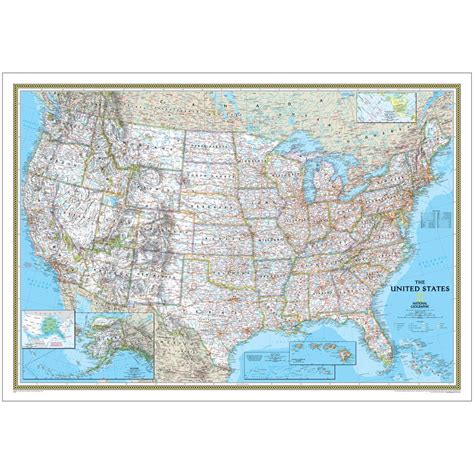 Us Political Map Classic Laminated National Geographic Store