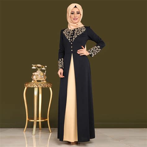 Muslim Dress Women Dubai Abaya Black Robe Long Sleeve Cardigan Kaftan