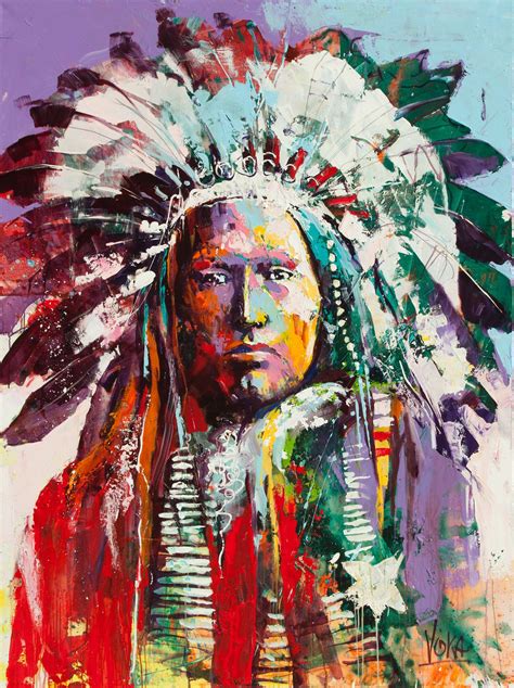 Head — Voka Native American Paintings Indian Art Paintings Native