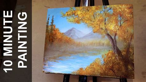 Painting A Autumn Forest Landscape With Acrylics In 10 Doovi