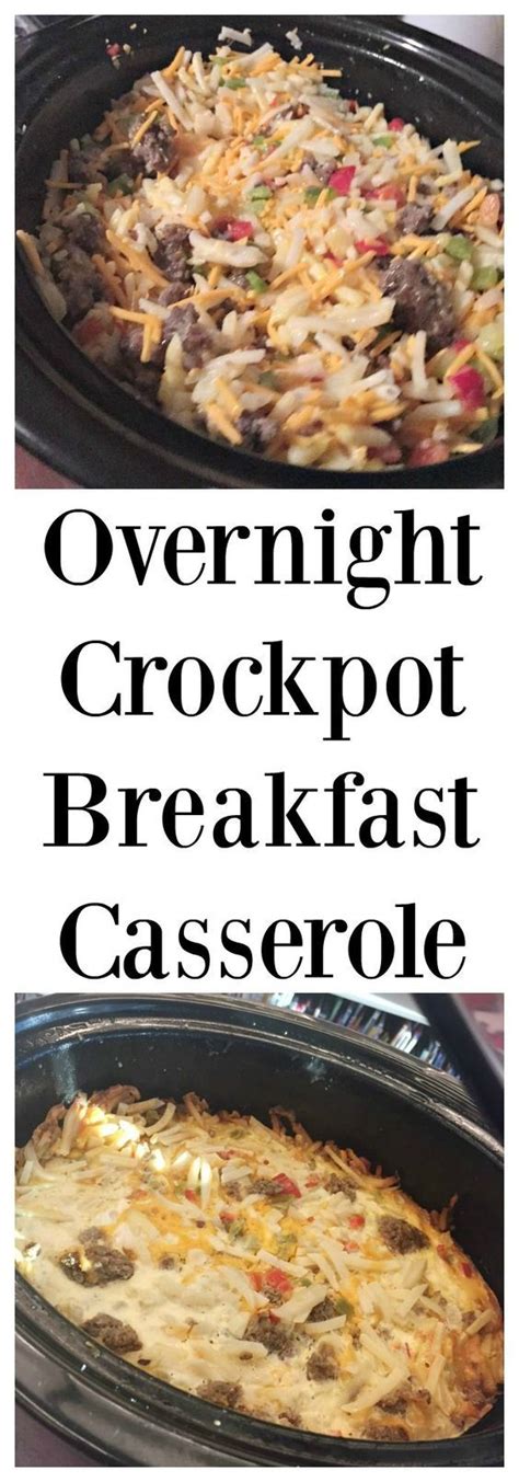20 best easy crockpot breakfast casseroles. Overnight Crockpot Breakfast Casserole (With images ...