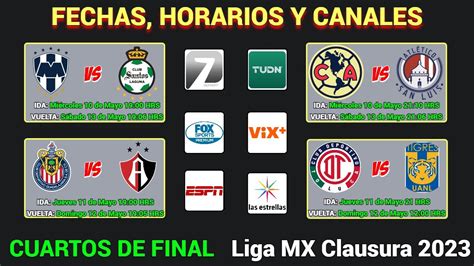 Fechas Horarios Y Canales Confirmados Para Los Cuartos De Final En La Liga Mx Clausura