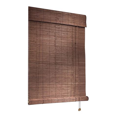 Shop Style Selections Cocoa Light Filtering Bamboo Roll Up Shade