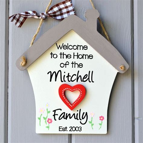 Personalised Welcome To Our Home Plaque With Heart Embellishment New