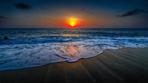 Nature Landscape Beach Sunset Wallpapers Hd Desktop