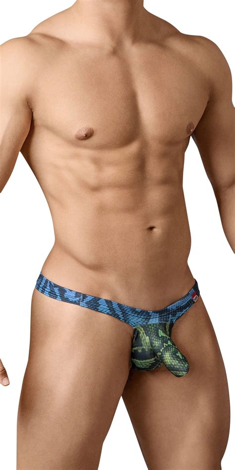 Pikante Alligator Thong In Blue Pikante Underwear