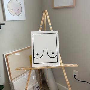 Boob Painting Customizable Paintings Simple Painting Etsy