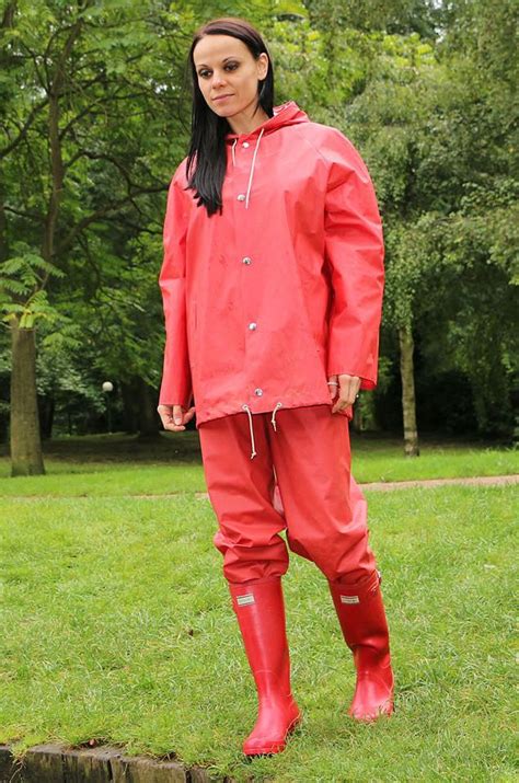 Rainwear Boots Rainwear Girl Red Raincoat Vinyl Raincoat Hunter Wellington Boots Imper Pvc
