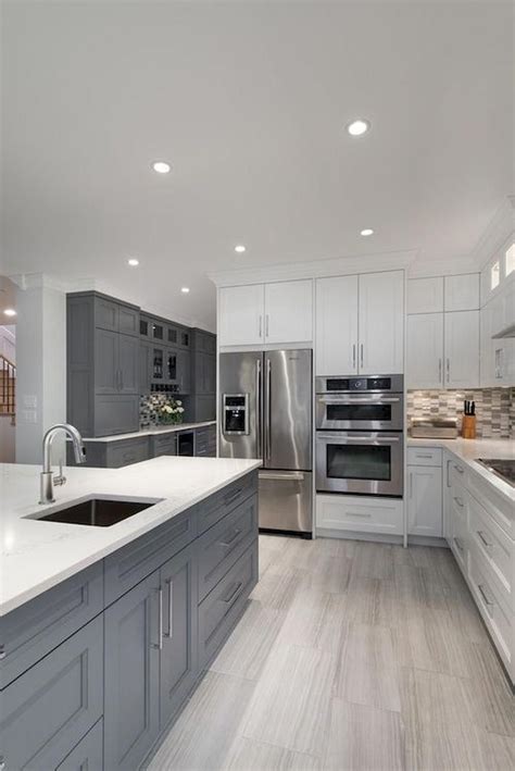 Comes with gray granite countertop and subway backsplash tile. Look at this brilliant tall kitchen cabinets - what a ...