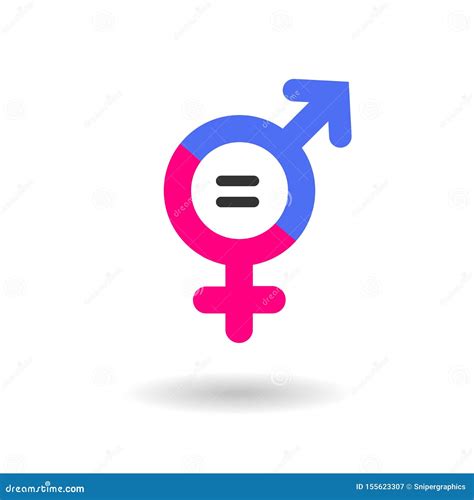 Icono Del Vector De La Igualdad De Género Aislado En Bg Blanca