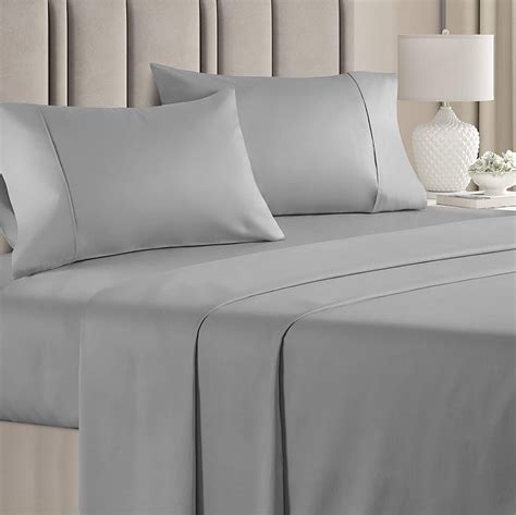 King Size 4 Piece Sheet Sets Hotel Luxury Bed Sheets Extra Soft Deep