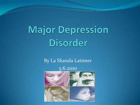 Gmajor Depression Disorder Ppt
