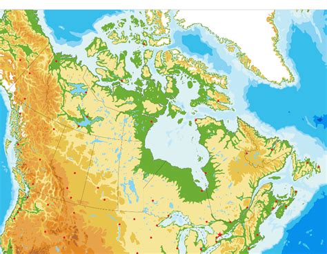 Canada Physical Map Blank Map Quiz Game