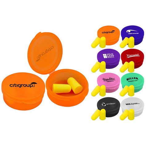 Promotional Ear Plugs In Round Travel Case
