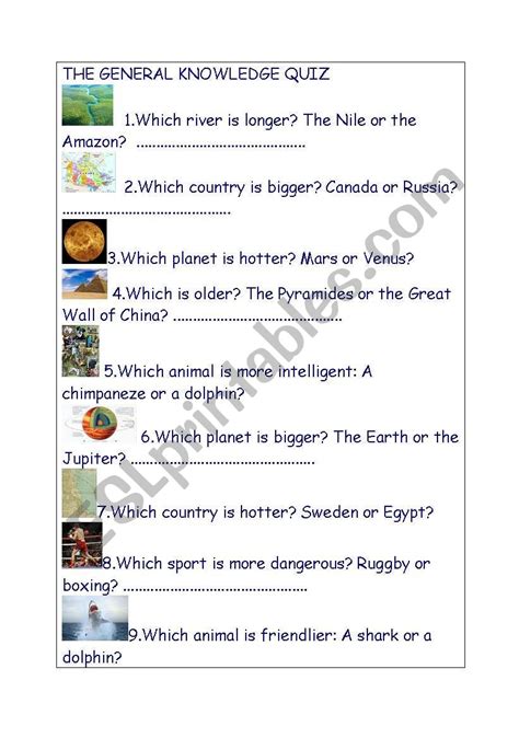 Play our general knowledge quiz games now! Up To Date General Knowledge Quiz - KnowledgeWalls