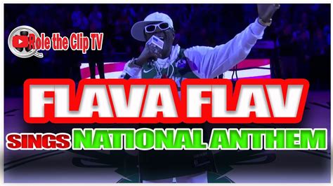 Flava Flav Sings National Anthem Basketball Youtube