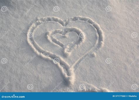Snow Heart Shape Stock Photo Image Of Frost Snow Love 37177560