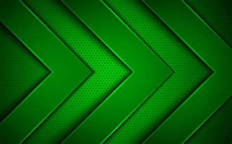 Download Wallpapers Green Metal Arrows 4k Creative 3d Arrows Green