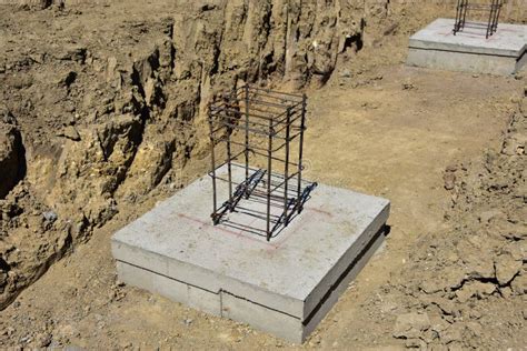 Reinforced Concrete Footings For New Building Stock Photo Image Of