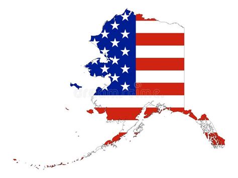 Map Of Alaska With Flag Stock Vector Illustration Of State 3078057